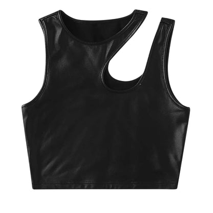 Women's Hollow Black Top